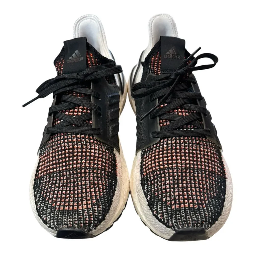 Adidas Ultraboost 19 Men’s Black Neon White Running Shoes Sneakers 7.5